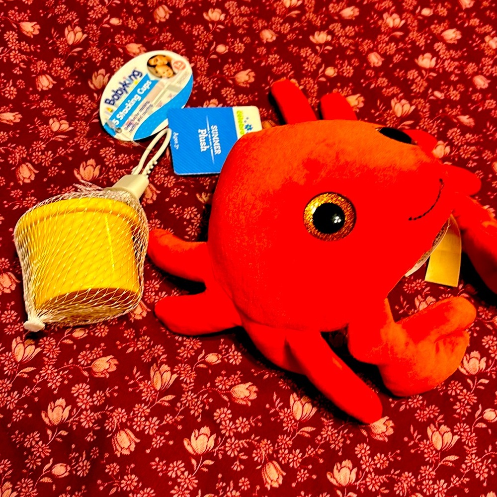 baby toys crab & stacking toys never used